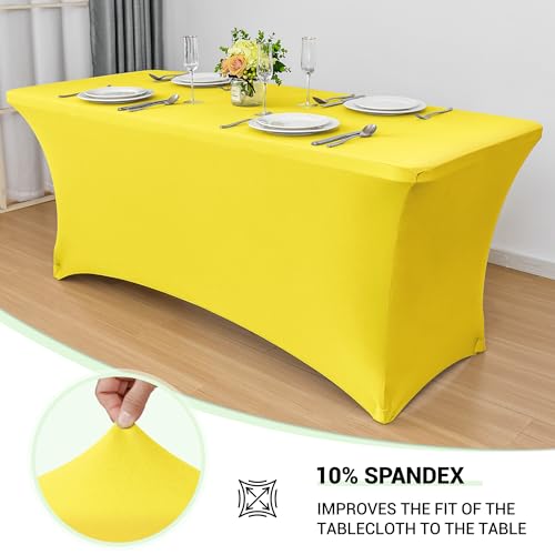 4ft Stretch Spandex Table Cover for Folding Tables (2 Count)
