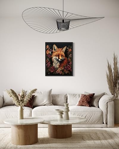 Fox and Flower Unframed Poster Art Print