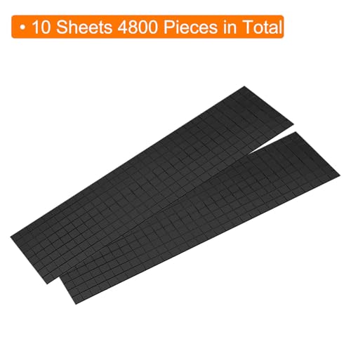 10 Sheet 4800 Pieces Self Adhesive Mirror Mosaic Tiles 5x5mm Small Square Mirror Tiles Sticker Disco Ball Stickers Mini Glass Tiles for DIY Craft Party Home Decoration (4800 Count)