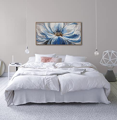 Large Blue Wall Art Framed