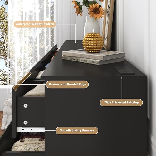 Black Malm Dresser for Bedroom