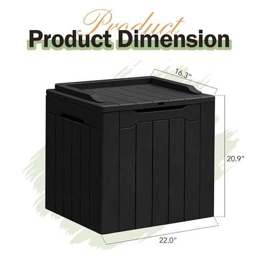 31 Gallon Resin Deck Box All Weather Outdoor Storage Boxes for Patio Furniture Set