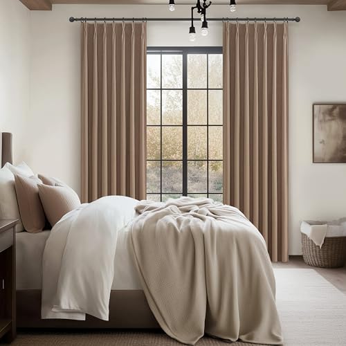 Rust Brown Living Room Curtains 84 Inches Long (2 Count)