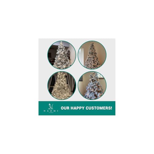 Glasgow 7.5ft Frosted Prelit Artificial Christmas Tree with Pine Cones