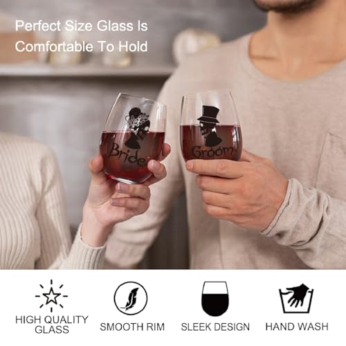 Skull Wine Glass 2 Piece with Gift Box