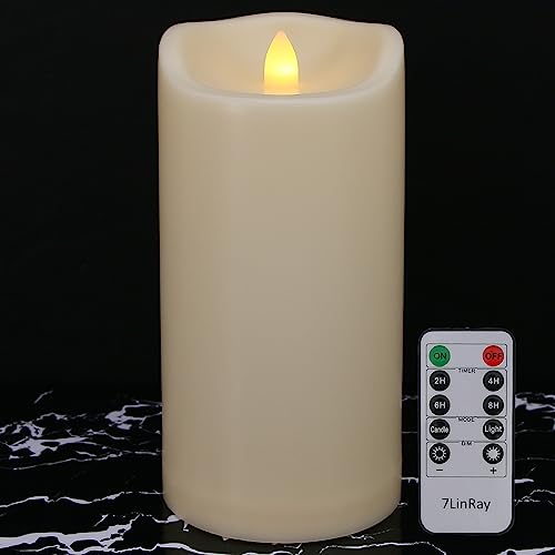 4" x 10" Large Outdoor Flameless Candle with Remote and Timer