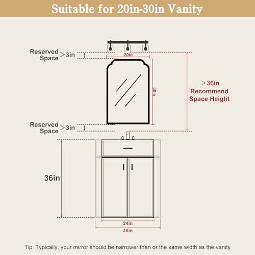 Wood Bathroom Mirrors for Wall Mounted