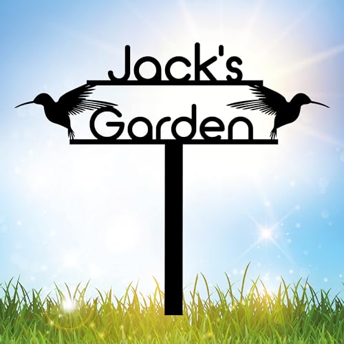 Personalized Metal Garden Sign with Stake