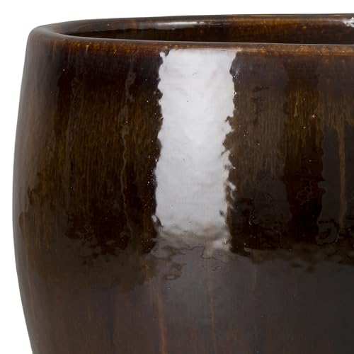 18.5in. L x 19in. H Java Stoneware Round Planter with High