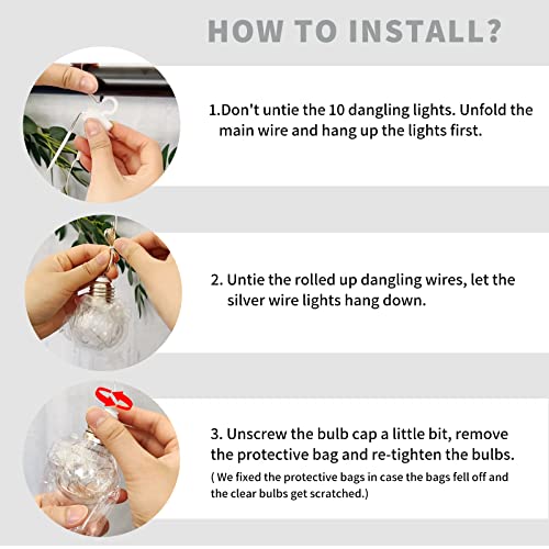 Wishing Ball Curtain Lights 200 LED Window Curtain String Light with Remote