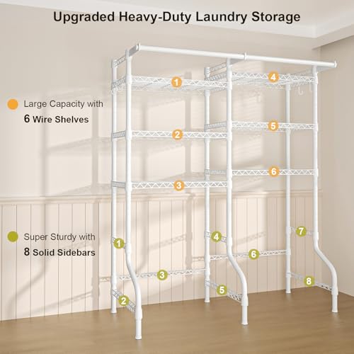 U13 Medium Over Washer and Dryer Storage Shelves