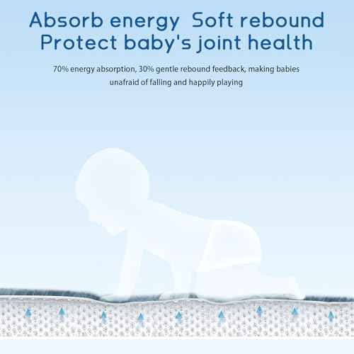 Baby Play Mat for Floor Nursery Rug Muscle Mat Area Rug Playroom Rug 59"x71" Playpen Mat Elastic Foam 1.3" Thick Crawling Mat for Babies