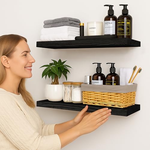 Wood Floating Shelves for Wall 30 inch Set of 2 (2 Count)