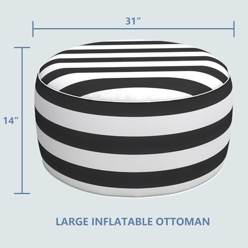 Inflatable Stool Ottoman Footrest with Handle