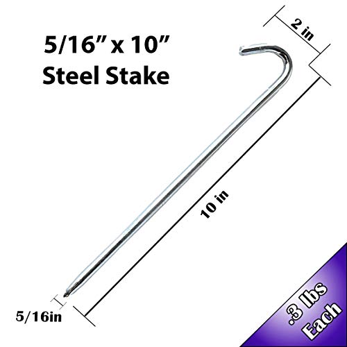 Steel Tent Hook Stakes (10 Count)