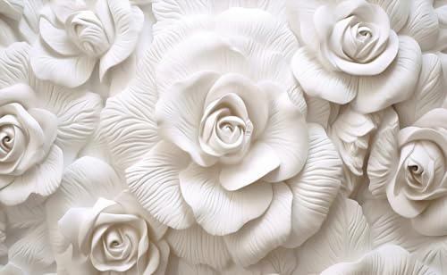3D Relief Flower Wallpaper Mural for Living Room Bedroom