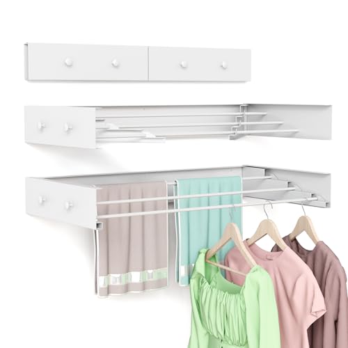 Wall Mounted Drying Rack for Laundry 19.8''