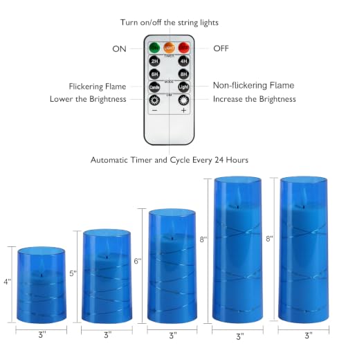 Flickering Flameless Candles (5 Count)