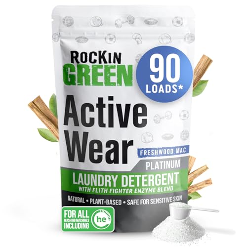 Active Wear Laundry Detergent Powder Freshwood Mac 90 Loads (45 Ounce)