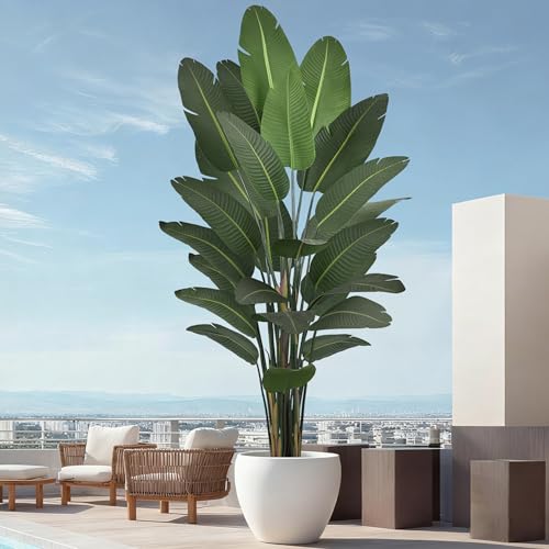 Artificial Bird of Paradise Tree 9FT 25 Thick Matte Texture Leaves
