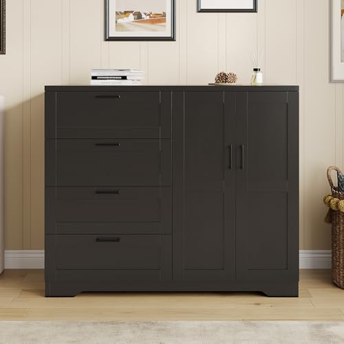 Multifunctional Wooden Dresser for Bedroom