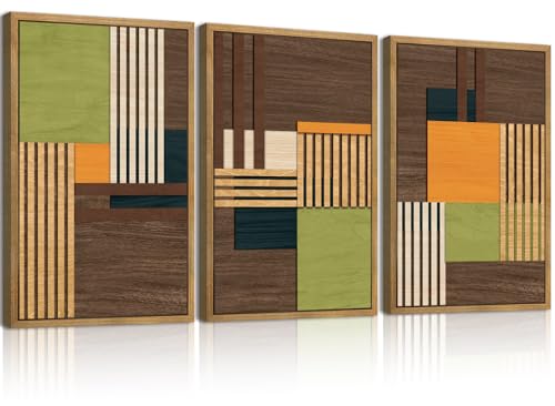 Large Modern Abstract Wooden Wall Art Set