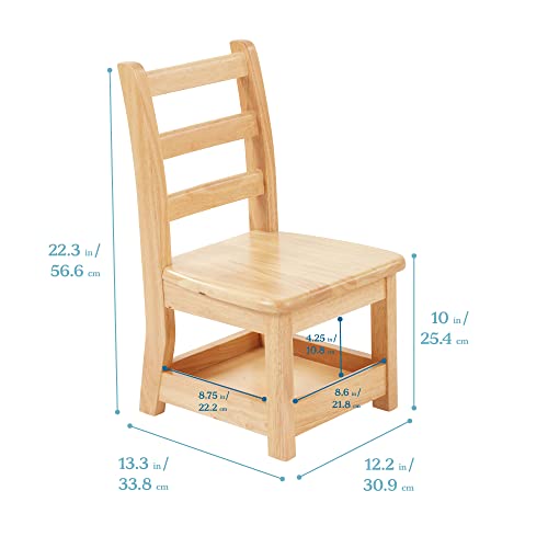 Three Rung Ladderback Chair with Storage (2 Count)