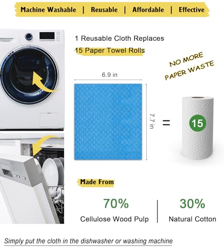 Swedish Dishcloths for Kitchen (6 Count)