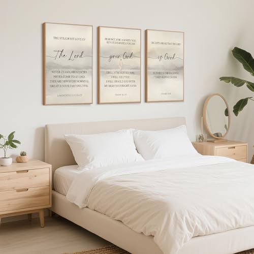 Christian Scripture Framed Wall Art Set of 3