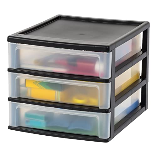 3 Drawer Medium Plastic Stacking Desktop Organizer