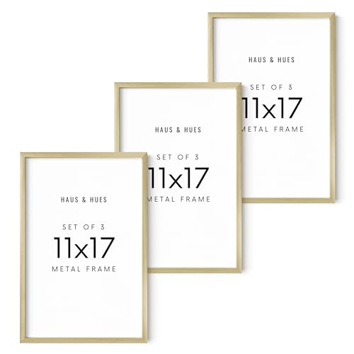 11x17 Gold Metal Picture Frames (3 Count)