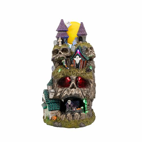 Skullstone Hollow Skull Theme Spooky Halloween Village Multi