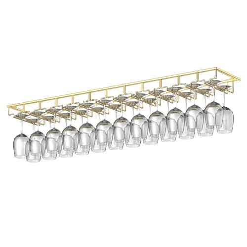 12 Row Wine Glass Rack Under Cabinet Large Capacity