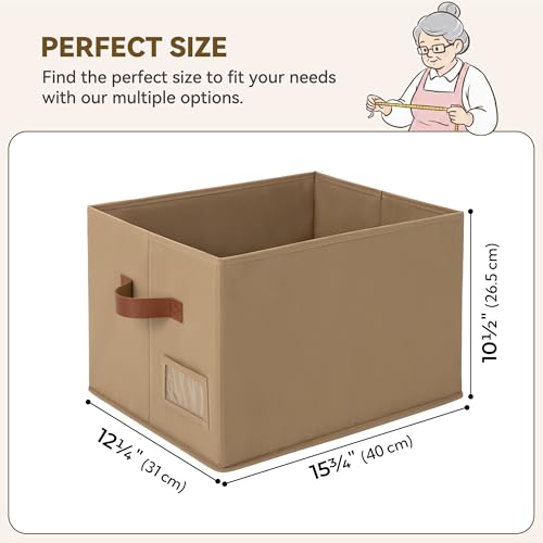 Closet Shelf Baskets with Label (3 Count)