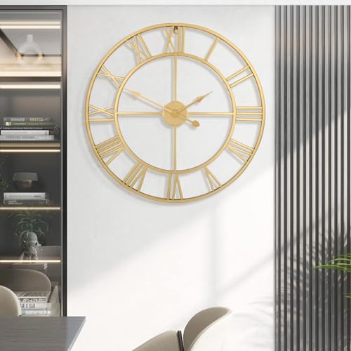 Large Wall Clock for Living Room Decor Silent Non