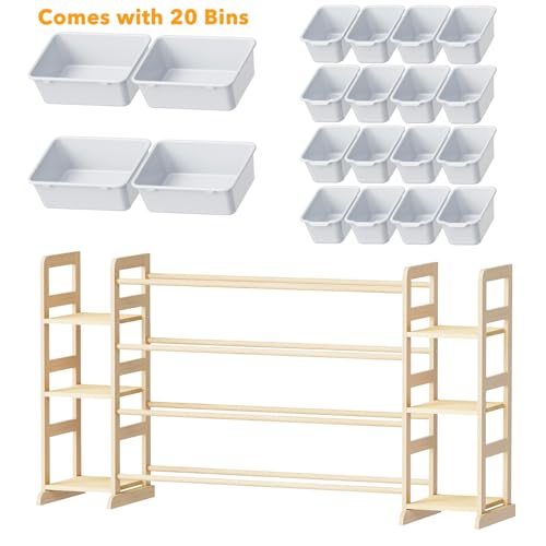 Toy Storage Organizer with 6 Shelves and 20 Bins