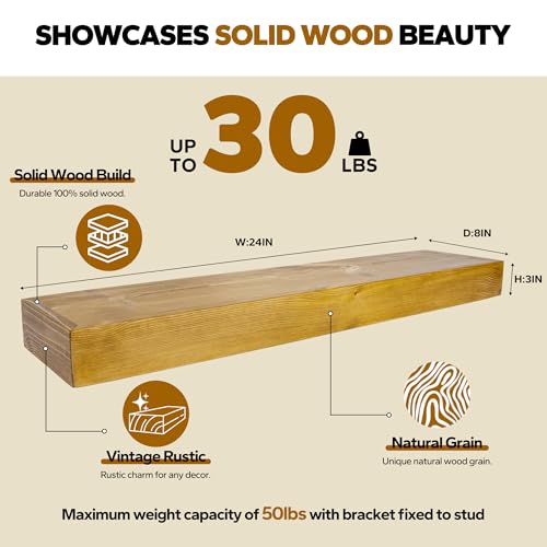 Floating Shelves 3 inch Thick for Wall Set of 2
