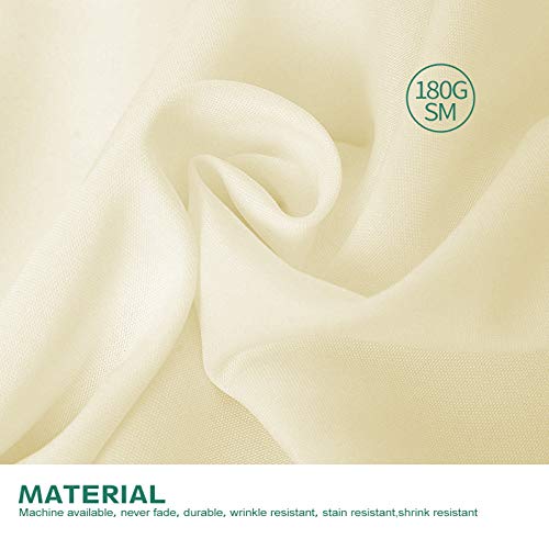 90 Inch Ivory Tablecloths for Round Tables