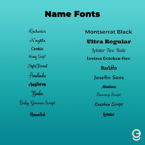 Multiple Font Personalized Name & Initial Vinyl Wall Decals I Nursery Wall Decal for Baby Boy & Girl Decoration I Stickers for Kids I Multiple Size Options