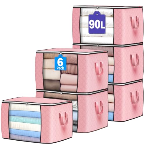 90L Large Storage Bags (6 Count)