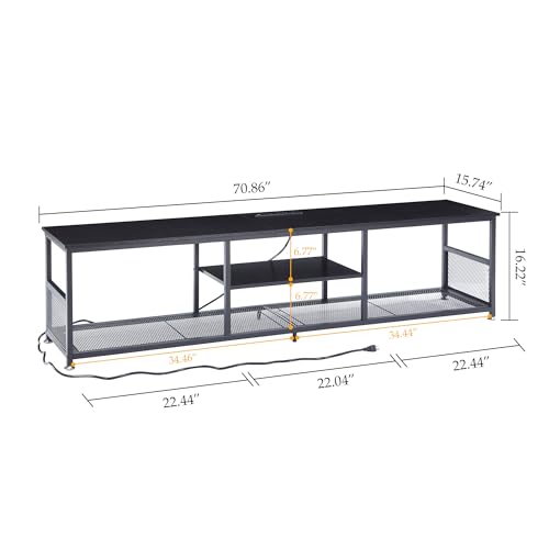 TV Stand with Power Outlets for Televisions up to 80Inch