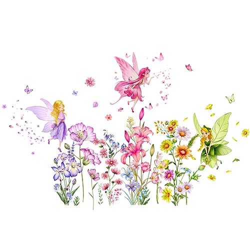 Set of 3 Sheets Size 40x12 Inch Spring Summer Window Cling Sticker Angels (93 Count)