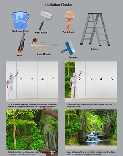 Forest Stream Wall Mural Wallpaper Large Nature Scenery