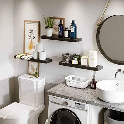 Floating Wall Shelves 24 x 6 Inch (2 Count)