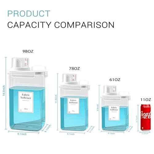 3 Pack Laundry Detergent Dispenser (234 Fl Oz)