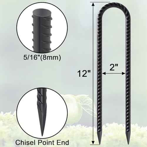 Trampoline Stakes Heavy Duty 12 Inch Trampoline Anchors High Wind (20 Count)