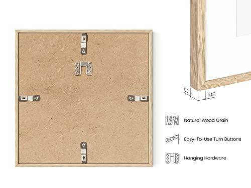 Beige Oak Wood 8x8 Picture Frames (3 Count)