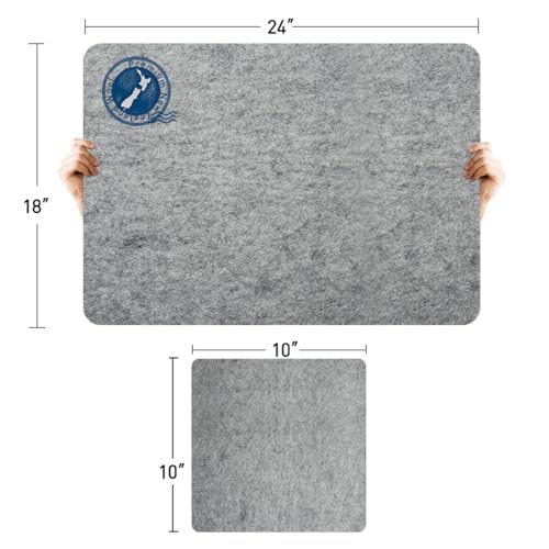 24" x 18" + 10" x 10" Wool Pressing Mat 100% New Zealand Felted Wool Ironing Mat Pad Blanket for Quilter