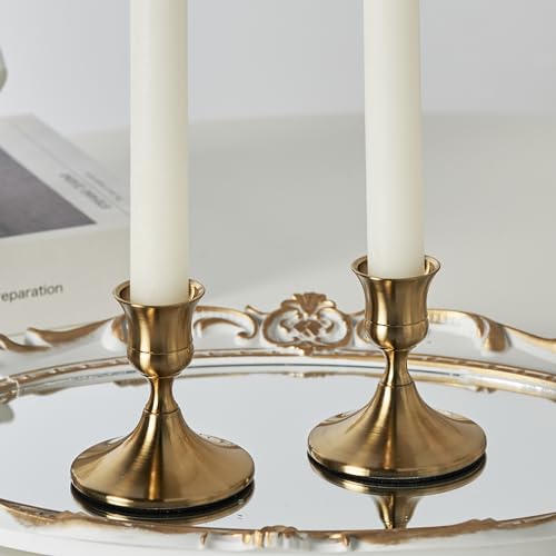 Willceka Gold Taper Candle Holder (4 Count)