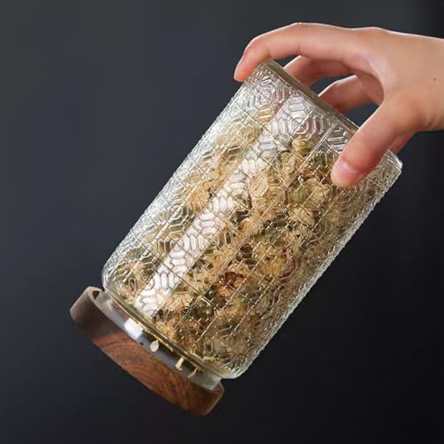 Vintage Glass Jars with Wooden Lids